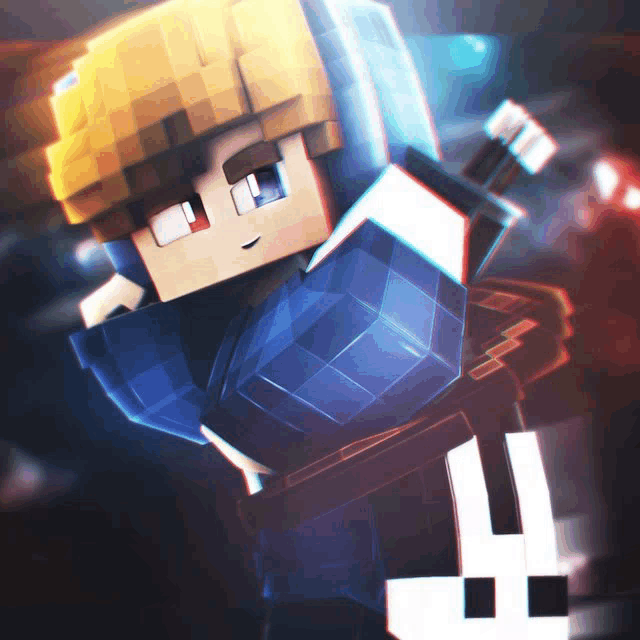 a picture of a minecraft character with a sword