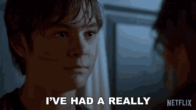 a boy says i 've had a really next to a woman