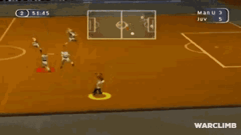 a soccer game is being played on a field with the words la camorrinha on the top