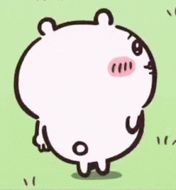 a cartoon drawing of a pig with a pink nose standing in the grass on a green background .