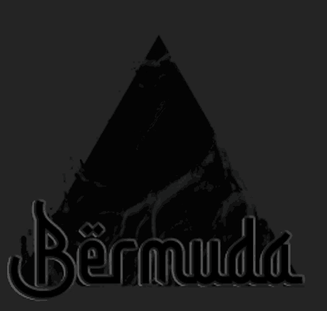 a black background with the word bermuda in white letters