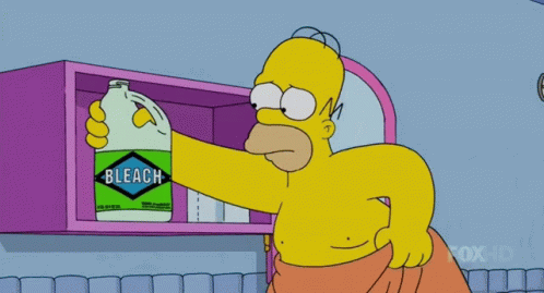 Homer Simpson Bleach GIF - Homer Simpson Bleach Laugh GIFs