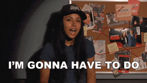 a woman wearing a hat that says challenge accepted