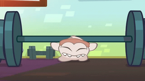 Lifting Up Weights Om Nom GIF - Lifting Up Weights Om Nom Cut The Rope GIFs