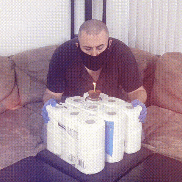Happy Birthday Quarantine GIF - Happy Birthday Quarantine In Toilet Paper GIFs