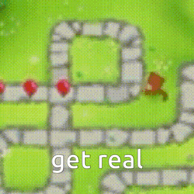 a screenshot of a video game with the words `` get real '' written on it