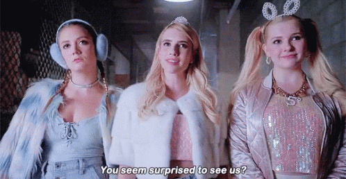 Emma Roberts Chanel Oberlin GIF - Emma Roberts Chanel Oberlin You Seem Surprised To See Us GIFs