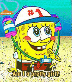 Spongebob Blush GIF - Am Ia Pretty Girl Spongebob Number1 GIFs