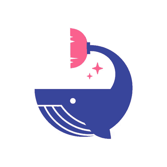 an illustration of a whale with a light on its tail