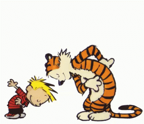 Calvin And Hobbes Dance GIF - Calvinandhobbes Comicbooks Comicbookgifs GIFs
