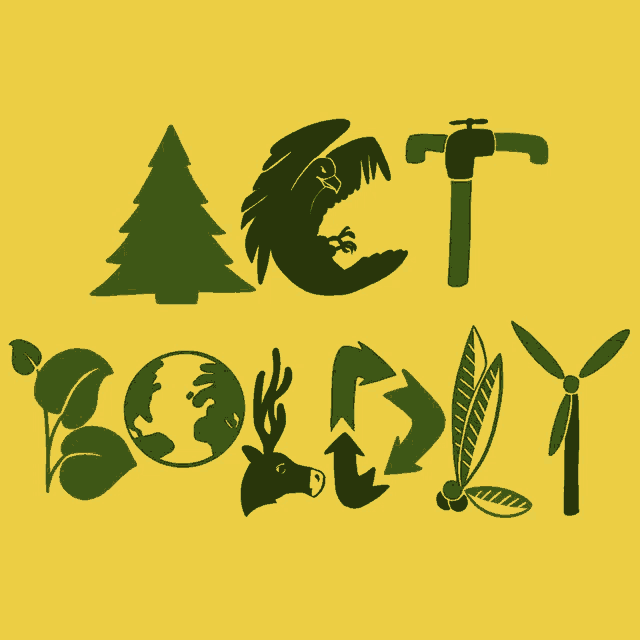 a yellow background with the words act boldly in green letters