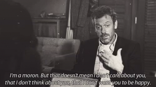Hugh Laurie Im A Moron GIF - Hugh Laurie Im A Moron Idiot GIFs