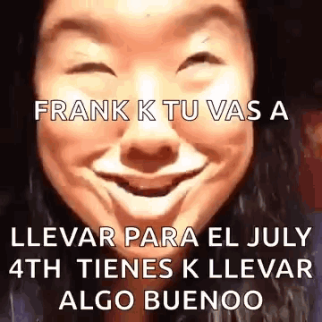 frank k tu vas a llevar para el july 4th tienes k llevar algo buenoo .