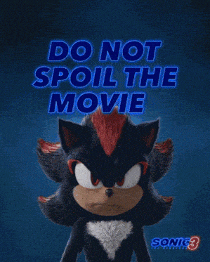 a poster for sonic the hedgehog 3 with shadow the hedgehog on it