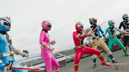 Ready To Fight Dino Fury Red Ranger GIF - Ready To Fight Dino Fury Red Ranger Dino Fury Blue Ranger GIFs