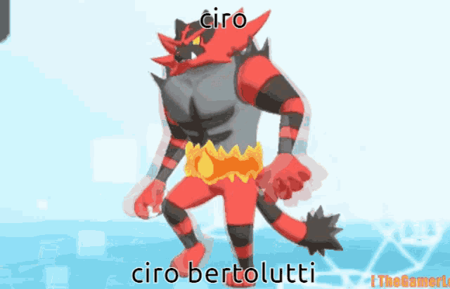 a cartoon drawing of a pokemon named ciro bertolutti