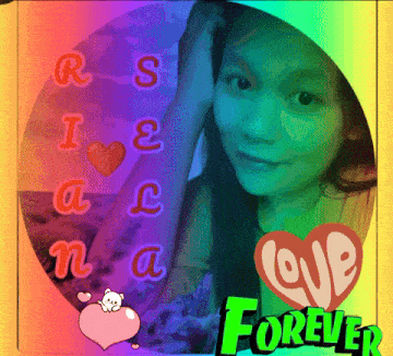 a picture of a girl with the words rs i e a n a love forever on it