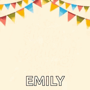 a group of balloons with the name emily written on them .