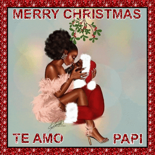 a merry christmas te amo papi greeting card