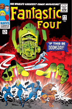 a fantastic four comic book shows a group of heroes