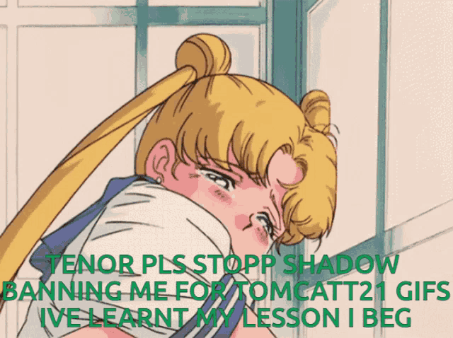 a picture of a girl with the words " tenor pls stopp shadow banning me for tomcatt21 gifs