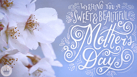 a mother 's day greeting card with white flowers and the words wishing you a sweet and beautiful mother 's day