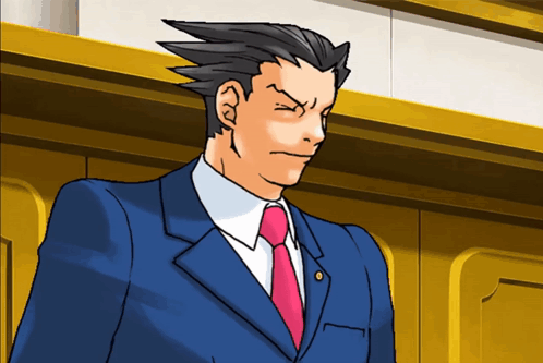 Ace Attorney Phoenix Wright GIF - Ace Attorney Phoenix Wright Ouch GIFs