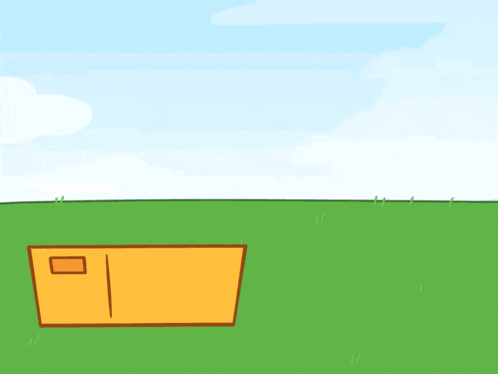 a cartoon drawing of a box and a flower
