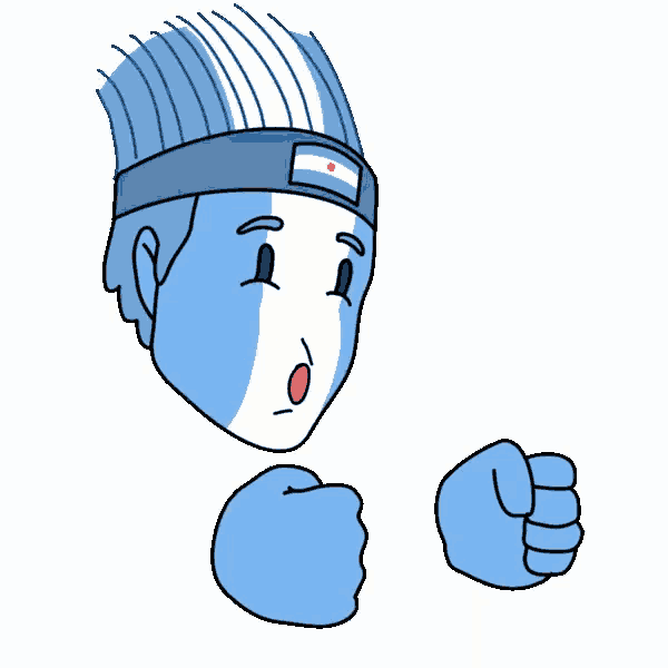 a cartoon of a man with a headband that says argentina