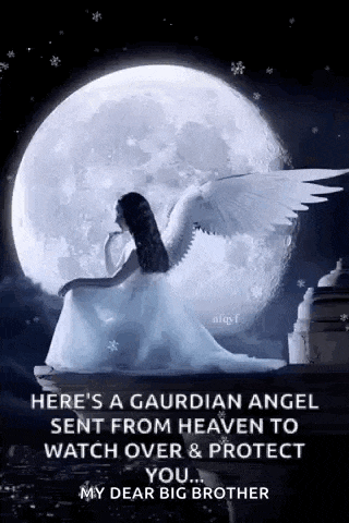 there 's a guardian angel sent from heaven to watch over and protect you .