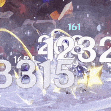 a video game screen shows numbers including the numbers 161 and 2123