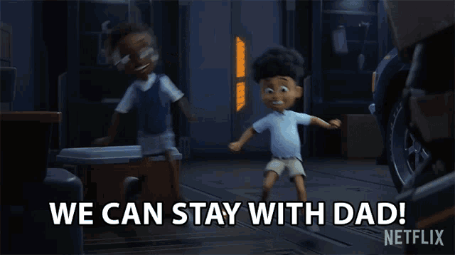 We Can Stay With Dad Lisa GIF - We Can Stay With Dad Lisa Sean GIFs