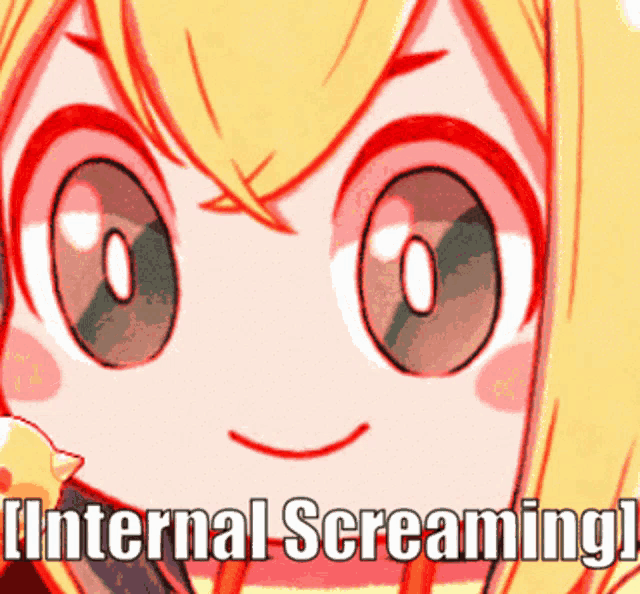 a cartoon drawing of a girl with the words internal screaming below her