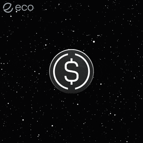 a circle with a dollar sign in it and the word eco on the bottom