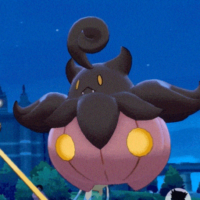 a cartoon character with a long tail and yellow eyes holds a stick