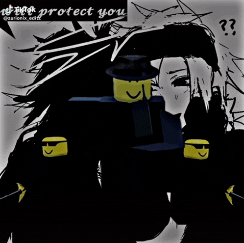 a black and white drawing of a person with the words protect you