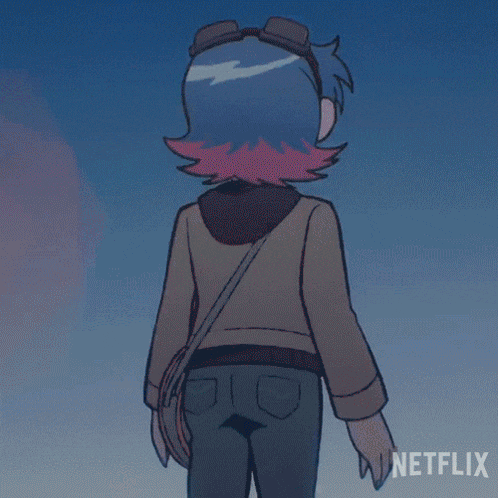 a cartoon of a person with a netflix logo behind them