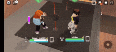 a screenshot of a video game shows a girl and a boy