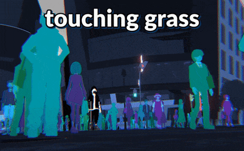 Touching Grass Touch Grass GIF - Touching Grass Touch Grass Neo Twewy GIFs
