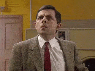 Angry Bean - Mr. Bean GIF - Grimace GIFs