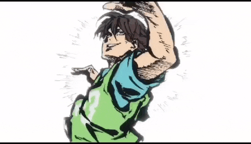 a drawing of a man wearing a green number 3 shirt