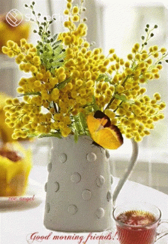 Flower Vase Flower GIF - Flower Vase Flower Butterfly GIFs