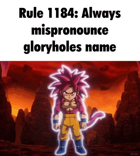 rule 1184 : always mispronounce gloryholes name with a picture of a cartoon character