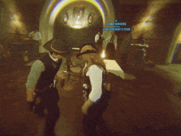 a screenshot of a video game shows a man and a woman hugging with the name jenniferdrivers visible