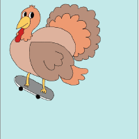 Skate Or Die GIF - Skate Or Die Turkey Thanksgiving GIFs