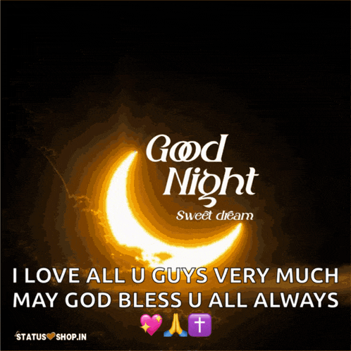 a picture of a crescent moon with the words " good night sweet dream "