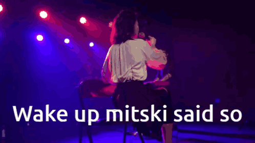 Mitski Wake Up GIF - Mitski Wake Up Singing GIFs