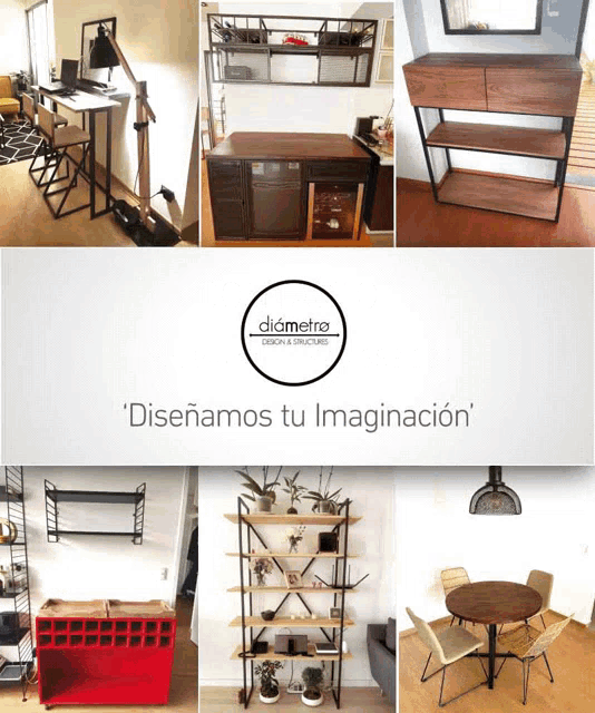 a collage of images with the words dimetro design & structures