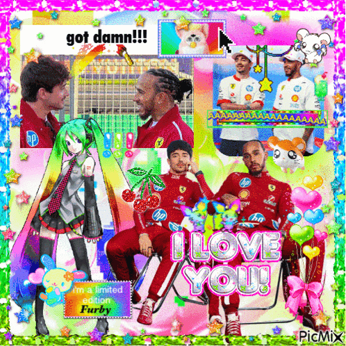 a collage of images with the words i love you