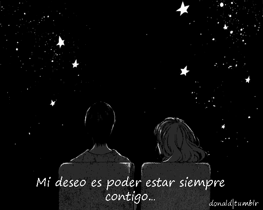 a black and white drawing of a man and a woman looking at a starry sky